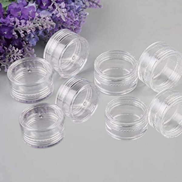 5ml Empty Clear Cosmetic Pots With Lids 3g Craft Pots Clear 5ml Nail Art Jars 5ml Containers With Lids 5ml Glitter Storage Pots Bead Storage Pots - Image 5