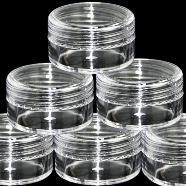 5ml Empty Clear Cosmetic Pots With Lids 3g Craft Pots Clear 5ml Nail Art Jars 5ml Containers With Lids 5ml Glitter Storage Pots Bead Storage Pots - Image 4