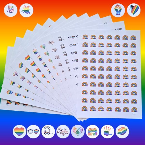 Gay Pride Sticker Sheets