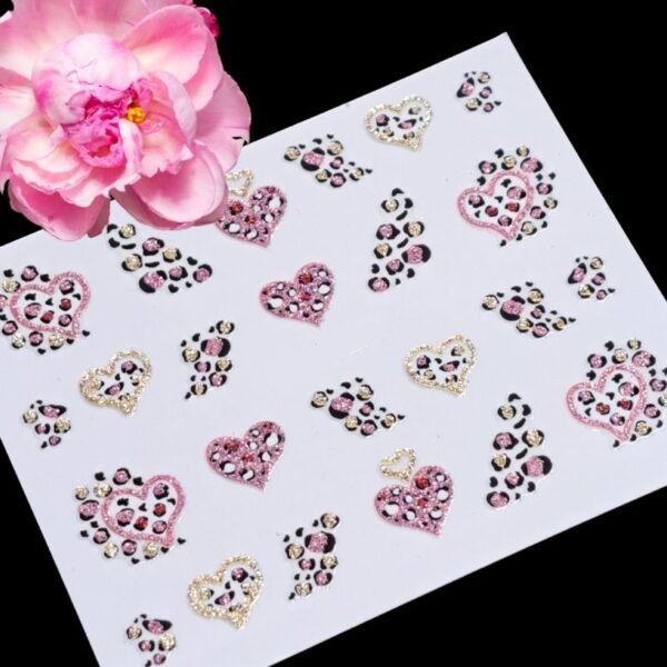 Glitter Leopard Print Sticker Design 1013