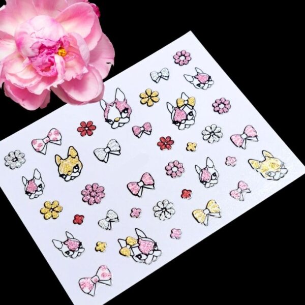 Glitter Pattern Dog Sticker Design 977