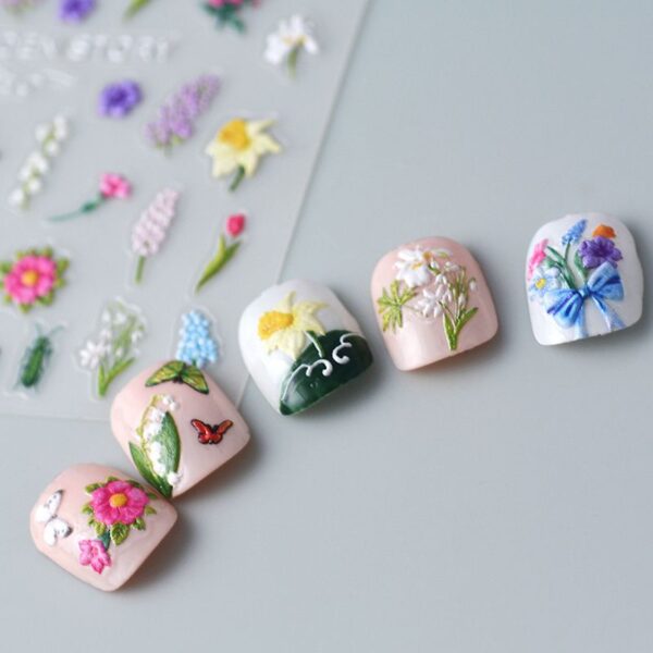 5D Flower Nail Art Stickers Design 055 - Image 2