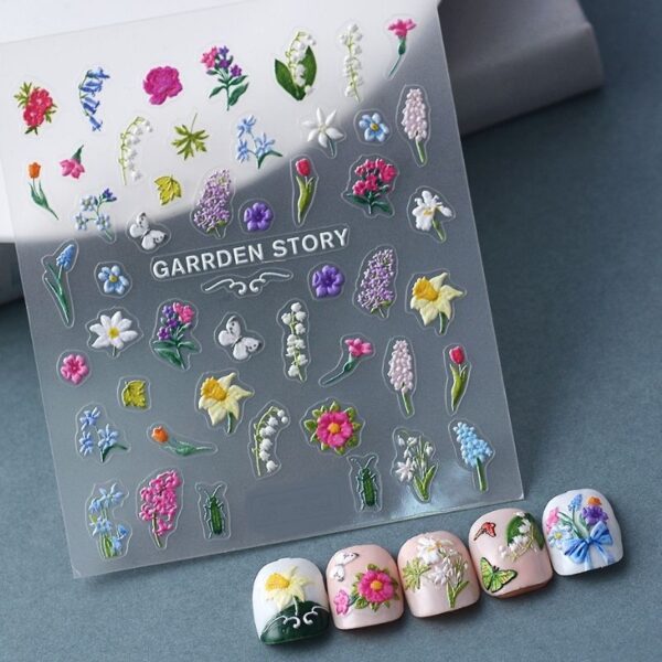 5D Flower Nail Art Stickers Design 055