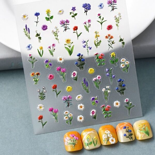 5D Flower Nail Art Stickers Design 070