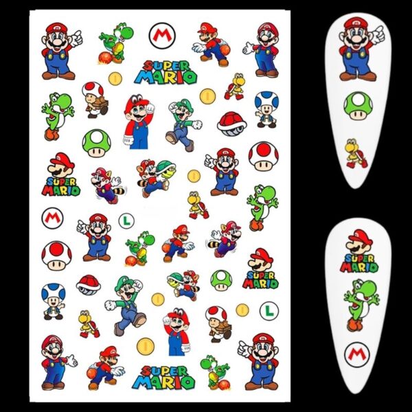 Super Mario Nail Art Stickers Design 207