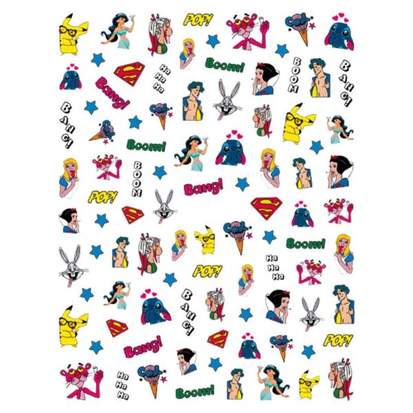 Disney Characters Nail Art Stickers Design 254