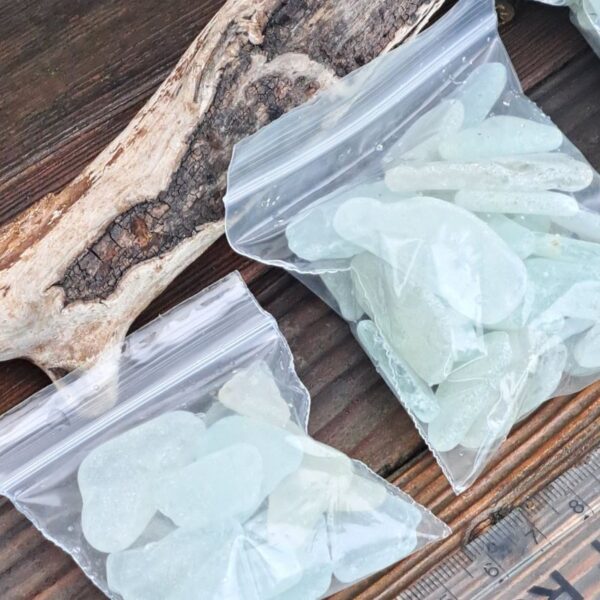 Bags Of Clear Raw Frosted Sea Glass Mixed Sizes UK Beaches 1cm-4cm Sea Glass For Crafts Sea Glass For Jewellery Making - Image 3