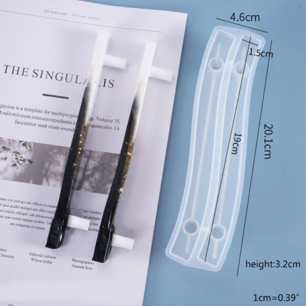 Tray Handle Resin Mould Cupboard Handle Resin Mould Silicone Mold Epoxy Resin Mold For Trays x 1 Piece - Image 3