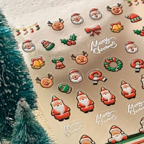 5D Christmas Santa Nail Art Stickers Xmas Craft Stickers Design 271 - Image 2