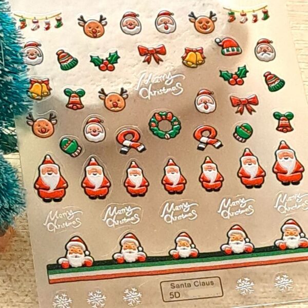 5D Christmas Santa Nail Art Stickers Xmas Craft Stickers Design 271 - Image 3