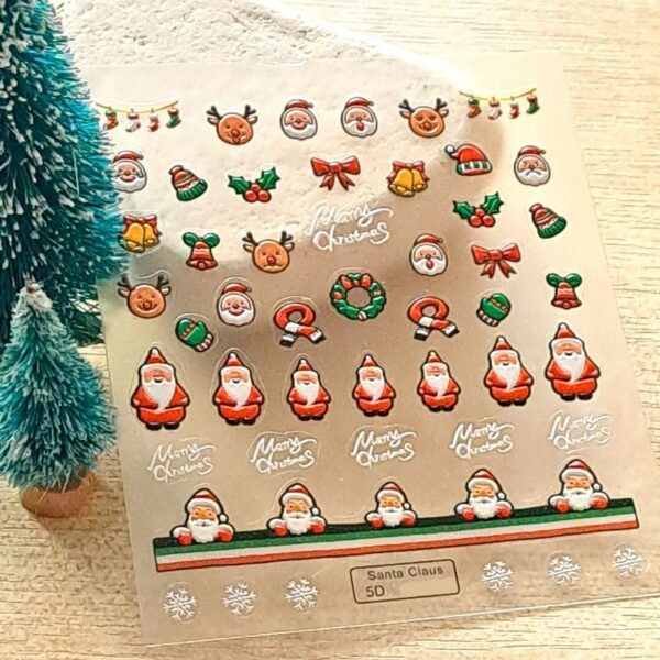 5D Christmas Santa Nail Art And Craft Stickers Design 271