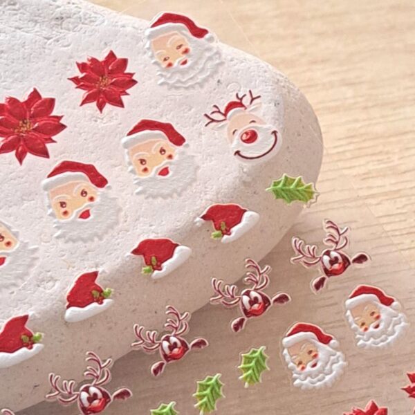 5D Father Christmas Nail Art Stickers Santa Claus Xmas Craft Stickers Design 8028 - Image 3