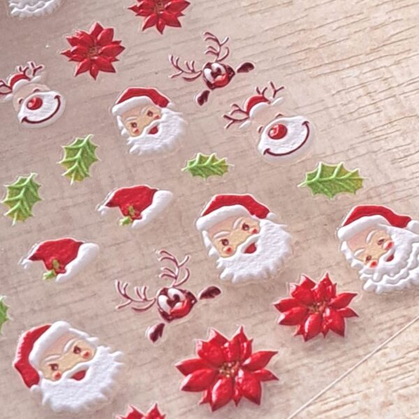 5D Father Christmas Nail Art Stickers Santa Claus Xmas Craft Stickers Design 8028 - Image 2
