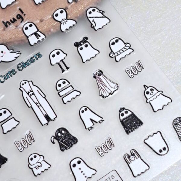 5D Ghost Halloween Nail Art Stickers Halloween Ghost Craft Stickers Design 300 - Image 2