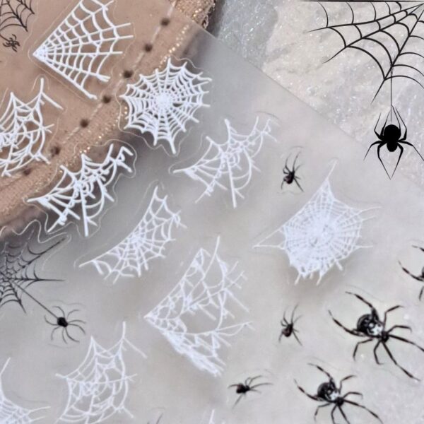 5D Halloween Spider Nail Art Stickers Halloween Spiders Web Nail Art Stickers Halloween Craft Stickers Design 322 - Image 2