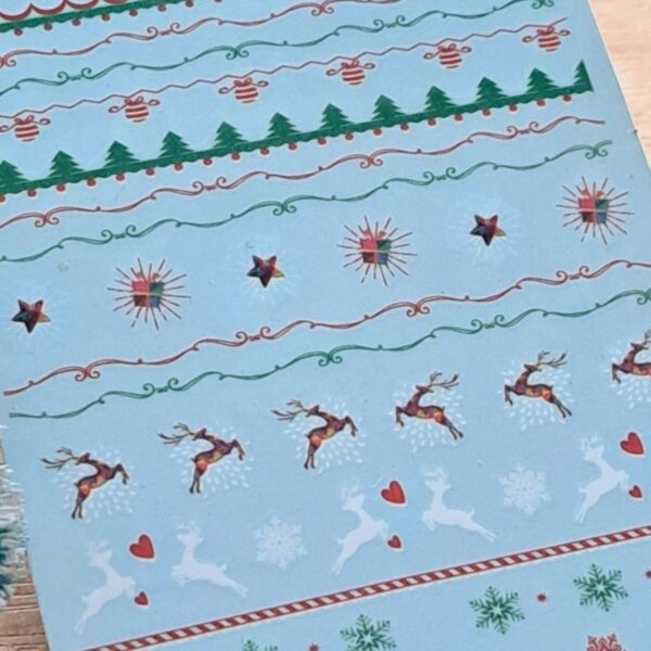 Christmas Water Decals Reindeer Presents Bells Christmas Tree Design 460 - Image 2