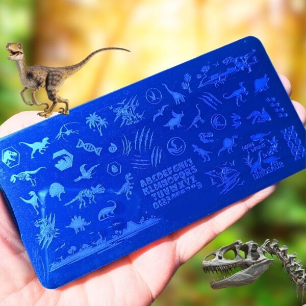 Dinosaur Nail Art Stamping Plate Design 167