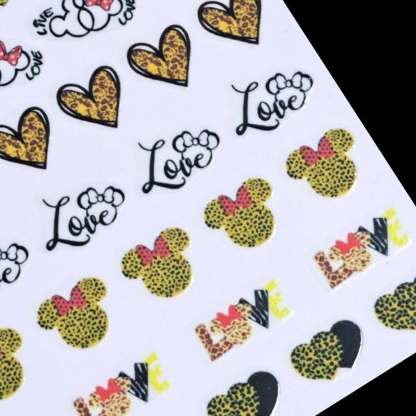 Disney Minnie Mouse And Mickey Mouse Nail Art Stickers Design 964 Leopard Print Disney Stickers - Image 2