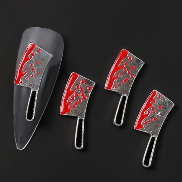 Halloween Blood Butcher Cleaver Nail Art And Craft Charms x 1 Piece