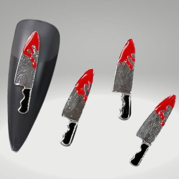 Halloween Blood Knife Nail Art And Craft Charms x 1 Piece