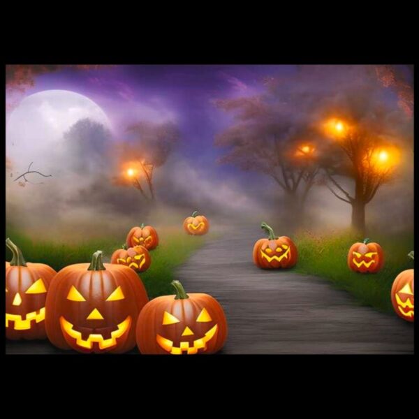 Spooky Mansion Halloween Photographic Background Mat A4 And A5 Size Nail Display Mats Double Sided Image Photographic Background Mats - Image 3
