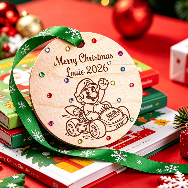 Super Mario Baubles, Super Mario Personalised Baubles, Super Mario Xmas Bauble, Super Mario Christmas Baubles, Luigi Baubles, Yoshi Baubles, Toad Baubles - Image 2