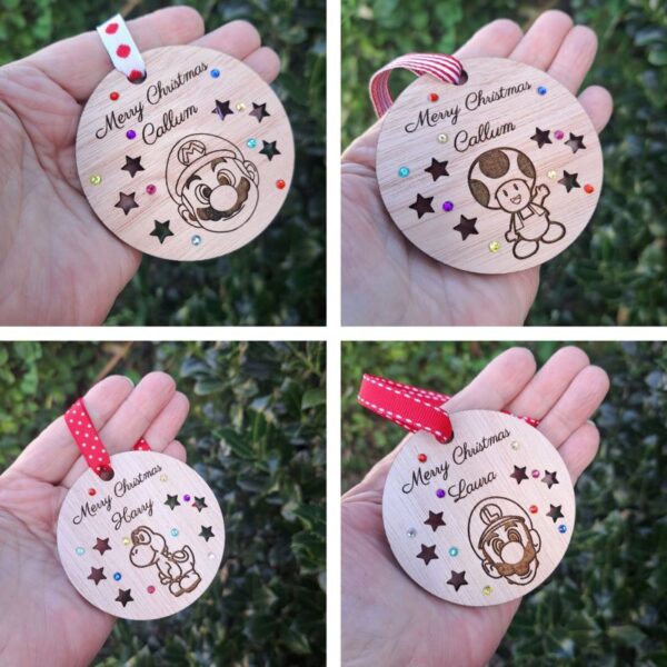 Super Mario Personalised Bauble Store