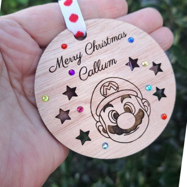 Super Mario Personalised Bauble
