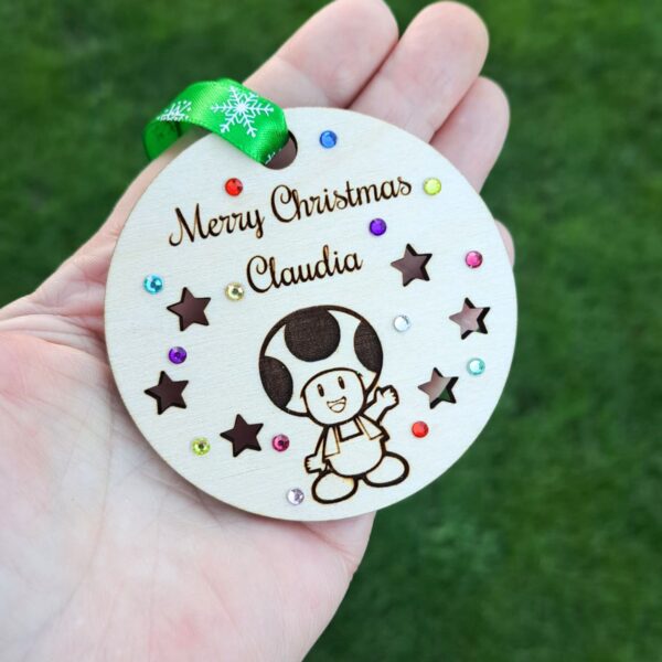 Super Mario Baubles, Super Mario Personalised Baubles, Super Mario Xmas Bauble, Super Mario Christmas Baubles, Luigi Baubles, Yoshi Baubles, Toad Baubles - Image 4