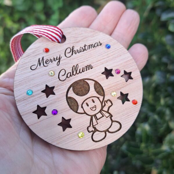 Super Mario Baubles, Super Mario Personalised Baubles, Super Mario Xmas Bauble, Super Mario Christmas Baubles, Luigi Baubles, Yoshi Baubles, Toad Baubles - Image 6