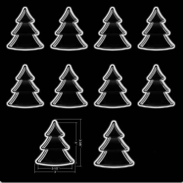 Christmas Tree And Star Shaker Domes 3D Shaker Domes For Crafts Shaker Domes For DIY Scrapbooking Card Making Sold In Packs Of 5 - Image 3