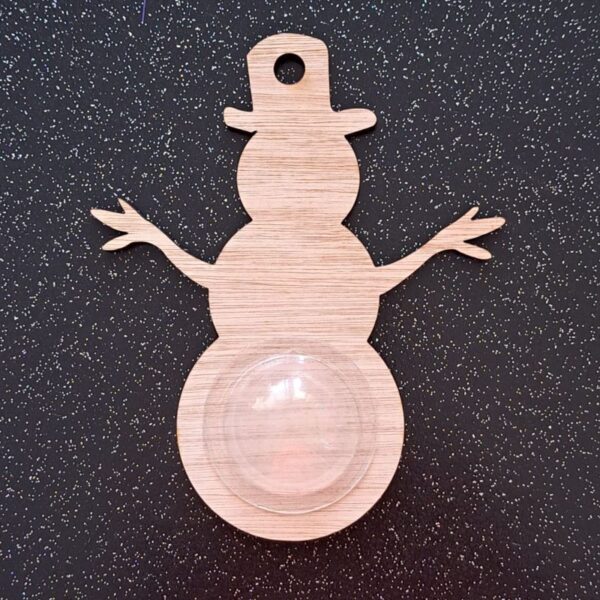 Snowma wooden bauble craft blanks