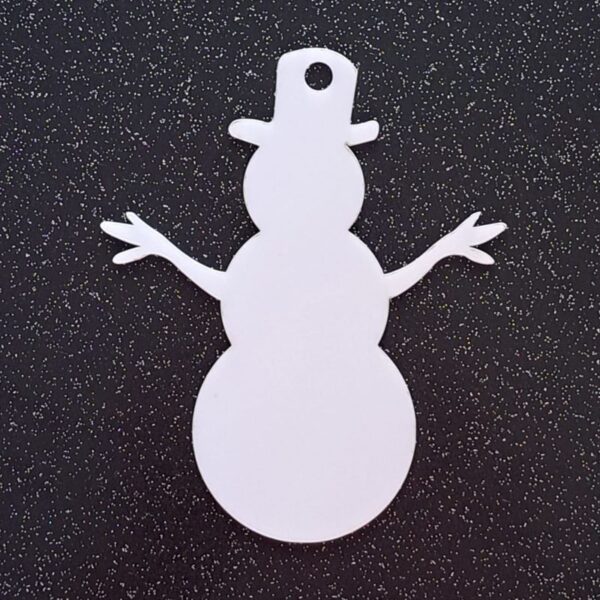 Cast Acrylic Snowman Bauble Blanks