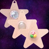 Large Wooden Shaker Star 11cm x 11cm