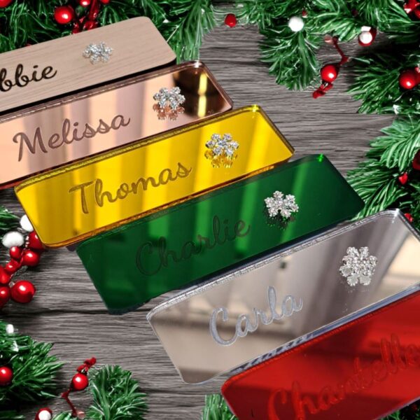 Xmas Table Personalised Name Place Cards