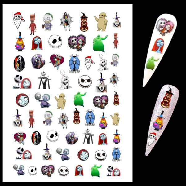 The Nightmare Before Christmas Nail Art Water Decals