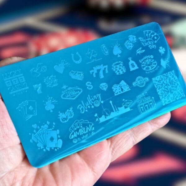 Poker Gambling Nail Art Stamping Plate Design 163