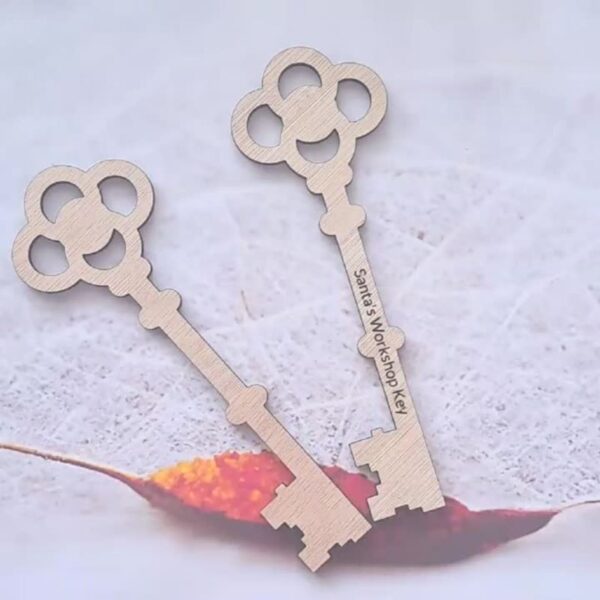 Wooden Santa's Workshop Key