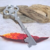 Santa's Lost Key Acrylic Craft Blanks Mirror Acrylic Santas Lost Workshop Key - Engraved Key Silver Mirror Acrylic