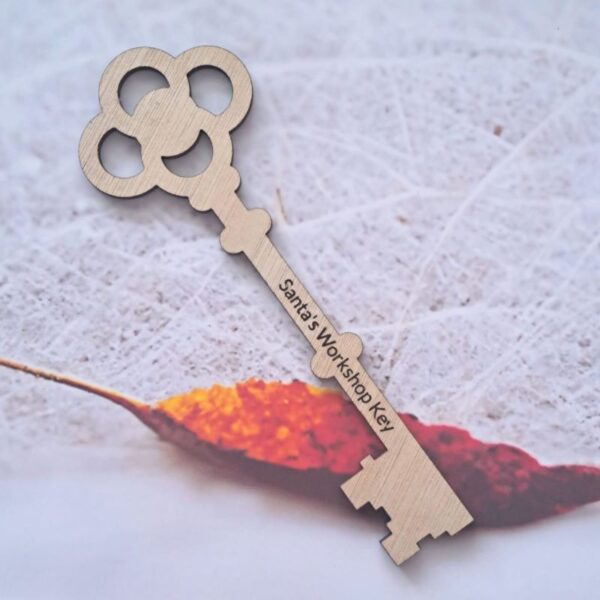 Santas Lost Key Santa's Lost Workshop Craft Blanks Wooden Santa Key - Image 2