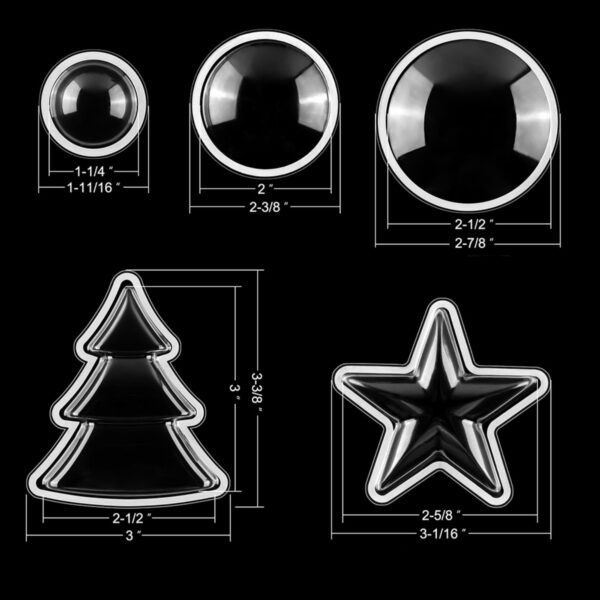 Personalised Christmas Tree Wooden Bauble Decorations With Shaker Dome x 1 Personalised Wooden Xmas Tree Baubles Large Craft Blanks - Image 2