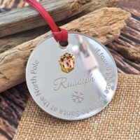 Silver Mirror Rudolph Lost Reindeer Tag