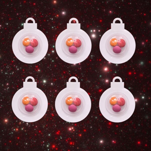 Christmas Bauble Acrylic Blanks With Round Shaker Dome x 1 Christmas Bauble White Small Craft Blanks - Image 2