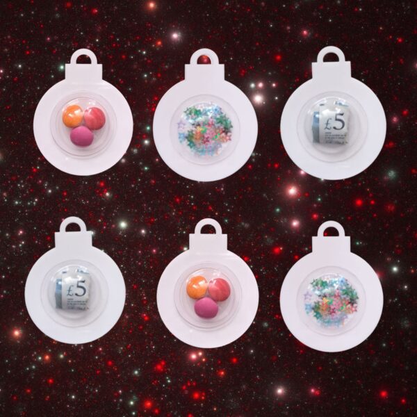 Small White Acrylic Xmas Bauble Blanks