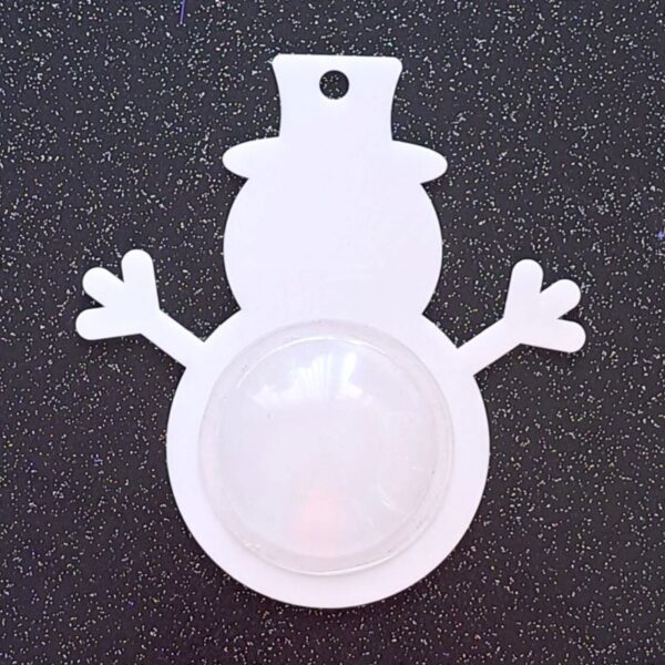 Snowman Blank White Acrylic 12.9cm x 11.9cm
