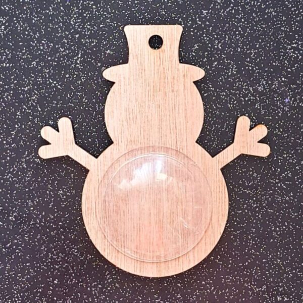 Snowman Blank Wooden 12.9cm x 11.9cm
