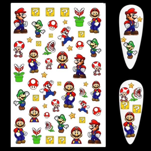 Super Mario Nail Art Stickers Design 206