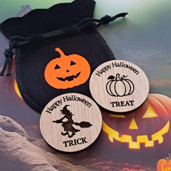 Halloween Flip Coin And Treat Trick Or Treat