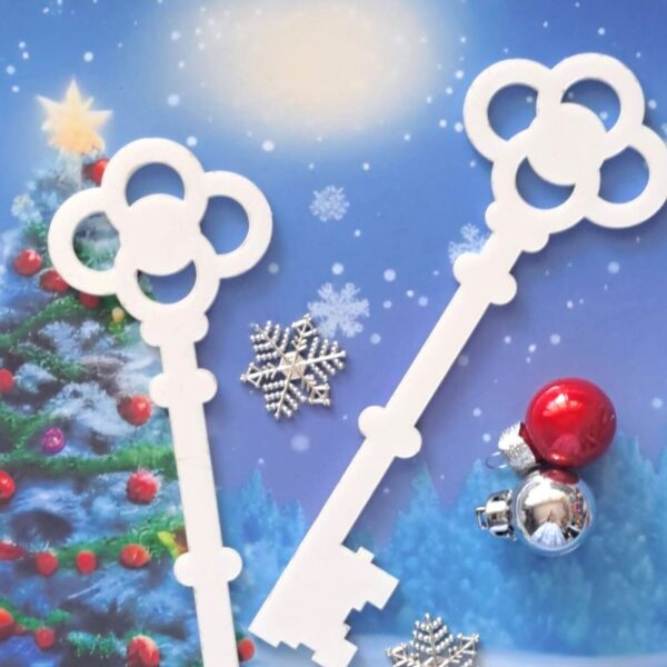 Lost Key White Acrylic Craft Blanks For Sublimation Santas Lost Key - Image 2