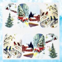 Snow Scene Water Decals Design 10